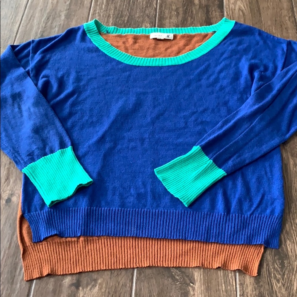 Women’s Mine sweater blue green and brown